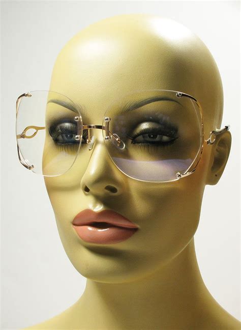 rimless clear lens glasses oversized.